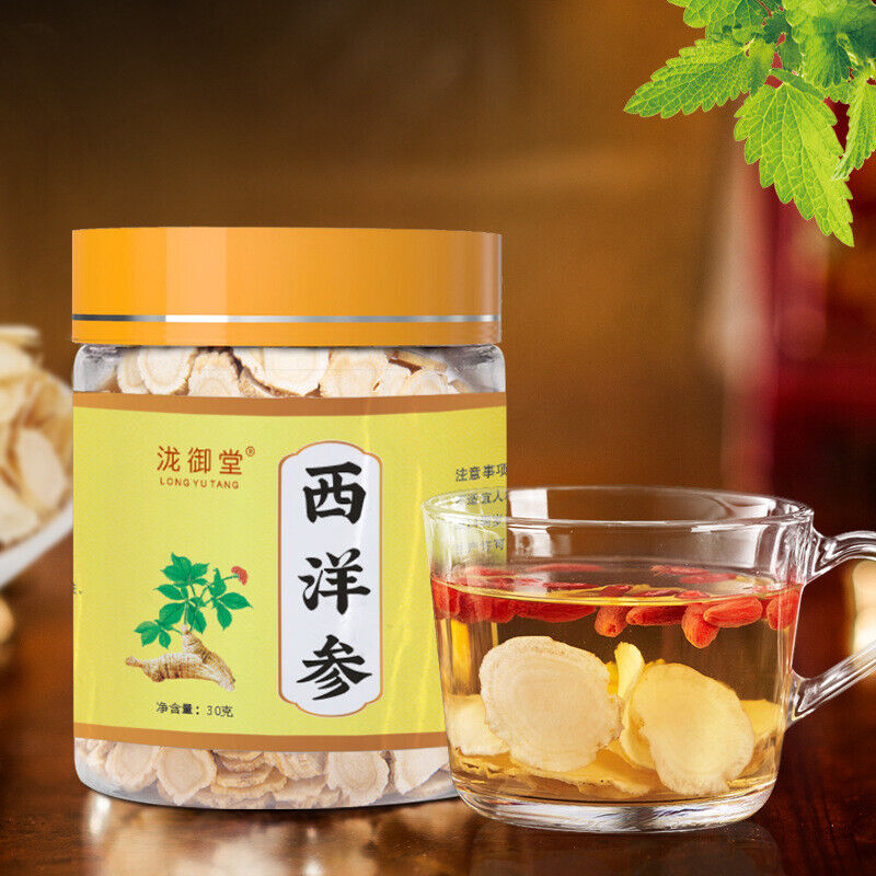 30g Jar Changbai Mountain Herbal Supplement Popular American Ginseng Slices