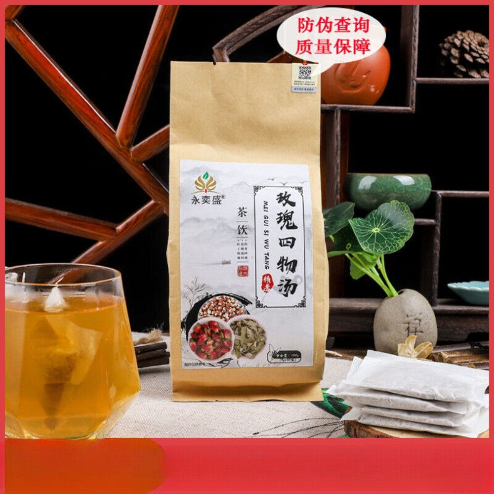 Rose Four Substance Peach Blossom Herbal Tea for Women Premium Tea Bags Secondary image