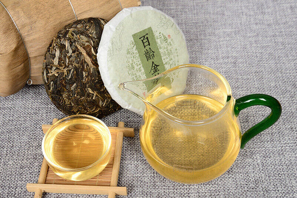 Pu-erh Tea Raw Tea Cake Bai Ling Golden Bud Raw Tea 100g Pu-erh Cake Tea