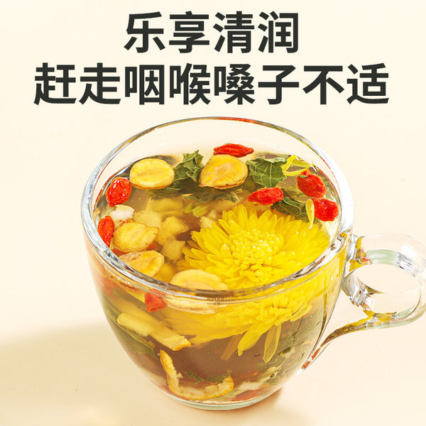Luo Han Guo Pear Herbal Tea Bags Throat Soothing Moisturizing Sweet Drink