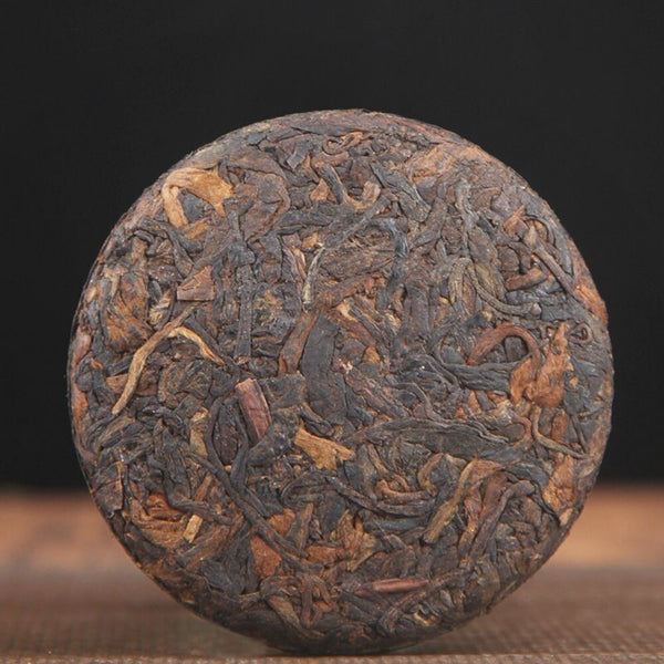 Menghai Ancient Tree Ripe Pu-erh Tea Aged Yunnan Dry Storage Tea Cake