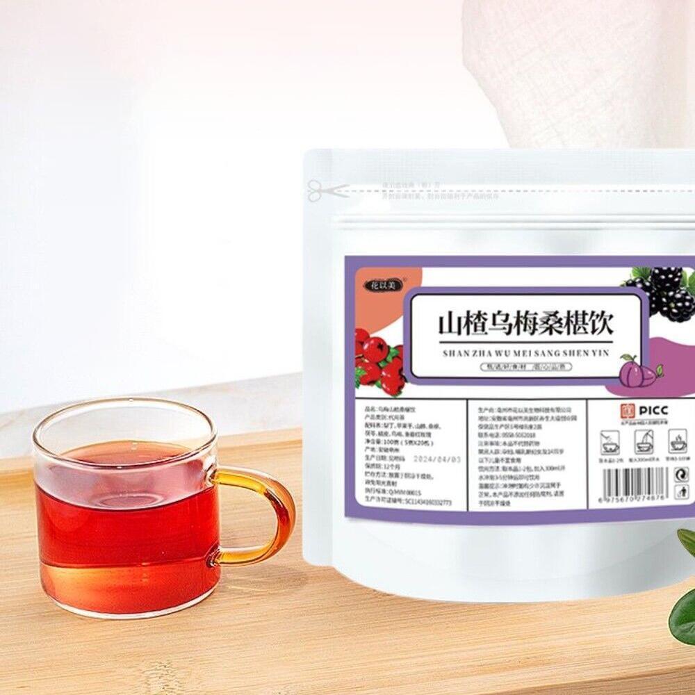 Natural Organic Beauty Health Tea Plum Hawthorn Poria Tea Apple Rose Roselle Tea