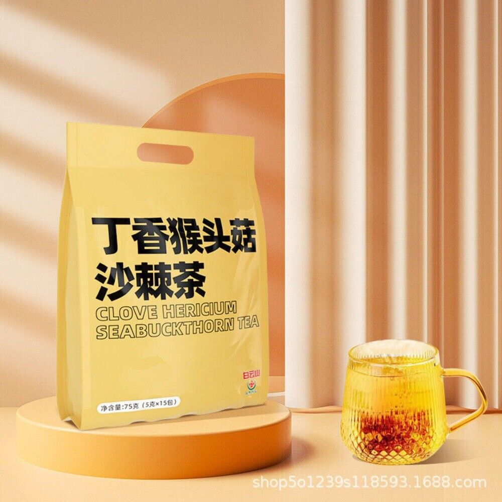 Lions Mane Clove Sea Buckthorn Tea Digestive Support Gut Health Herbal Blend Secondary image