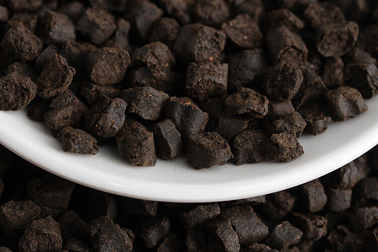 500g Yunnan Pu'er Ripe Tea 09 Menghai Nuoxiang Tea Fossil New C1 Crushed Silver