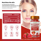Strawberry Whitening Gummies Skin Moisturizing No Sugar Dairy Free - 60 Count