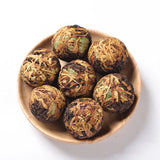 10Pcs Handmade Mix Dried Flower Fermented Cooked Puerh Tea Ball Blooming Tea