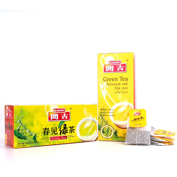 Premium Spring Green Tea 25 Bags Double Wrapped Tea Bags for Office and Hotel
