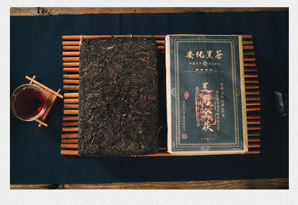 1kg Black Tea Hunan Anhua Black Tea Golden Flower Fu Brick Tea Tianjian Fu Brick