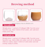 Private Label Collagen Milk Tea Glow Beauty Women Skin Whitening Tea 10g*10bags
