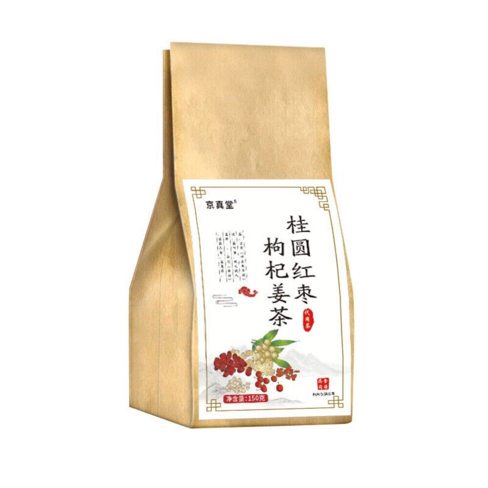Longan Red Date Goji Ginger Herbal Tea Natural Warming Blend in Paper Bags