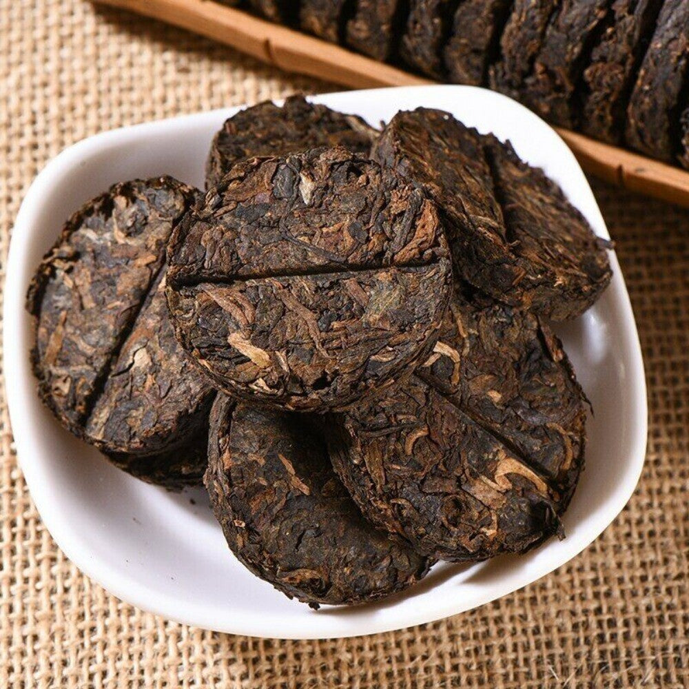Yunnan Ripe Puer Mini Cake 200g Premium Aged Shu Tea Natural Loose Leaf