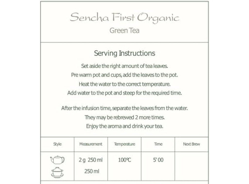 Sencha Organic Green Tea Japan - Sen Ca - Sencha Green Tea Organic Tea