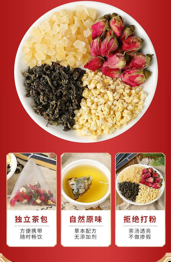 Rose Honig Pfirsich Oolong Tee Blume Früchtetee Weißer Pfirsich Kleinverpackung