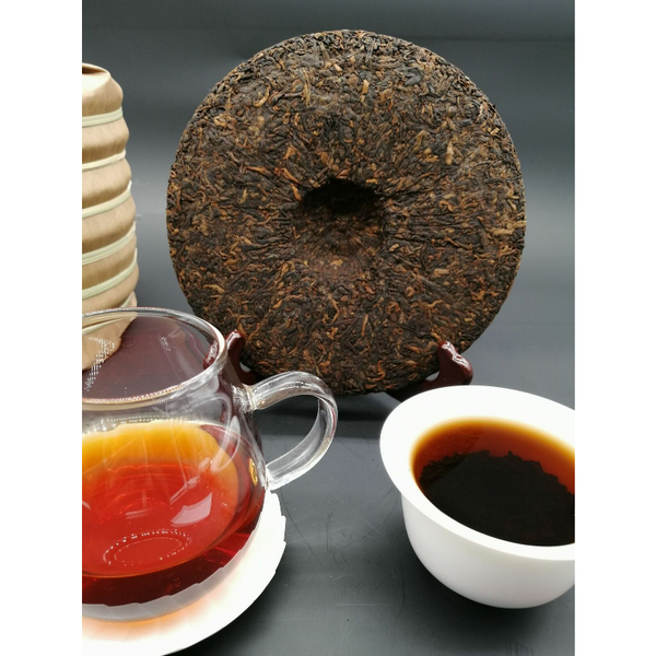 Tea Puerh Tea Cake Ripe Puer Cooked 357g Yunnan Tong Qing Hao Yiwu Mt. Old