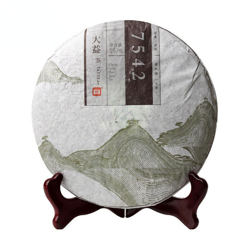 357g Chinese Menghai Dayi 7542 Pu'er Tea Cake Yunnan Traditional Cha Puerh Tea