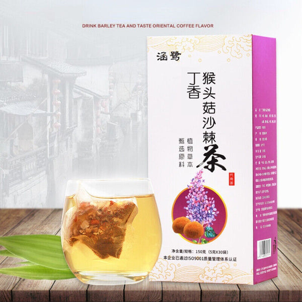 5g*30 Bags Chinese Herbal Tea Clove Hericium Erinaceus Sea Buckthorn Herb Teabag