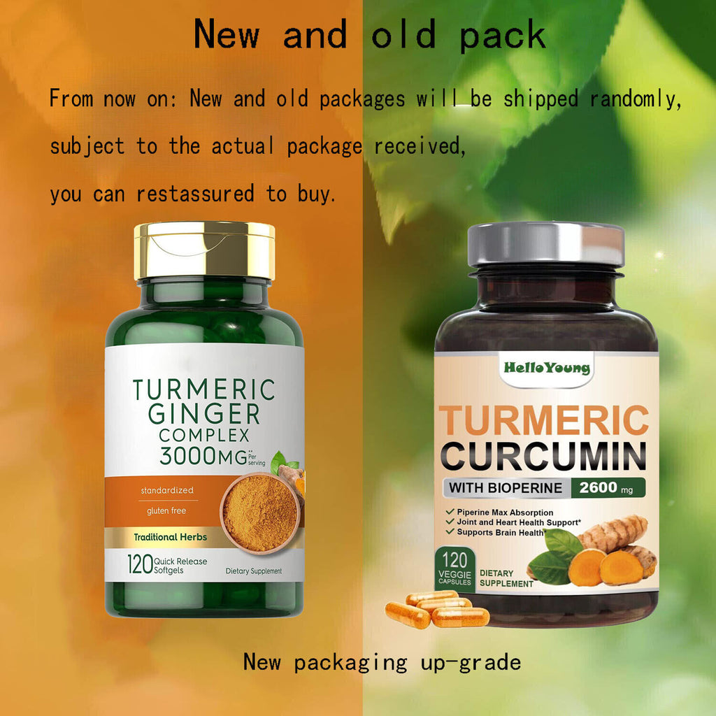 Turmeric Curcumin & Ginger Complex 3000mg | 120 Softgels | by Carlyle