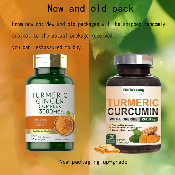 Turmeric Curcumin & Ginger Complex 3000mg | 120 Softgels | by Carlyle