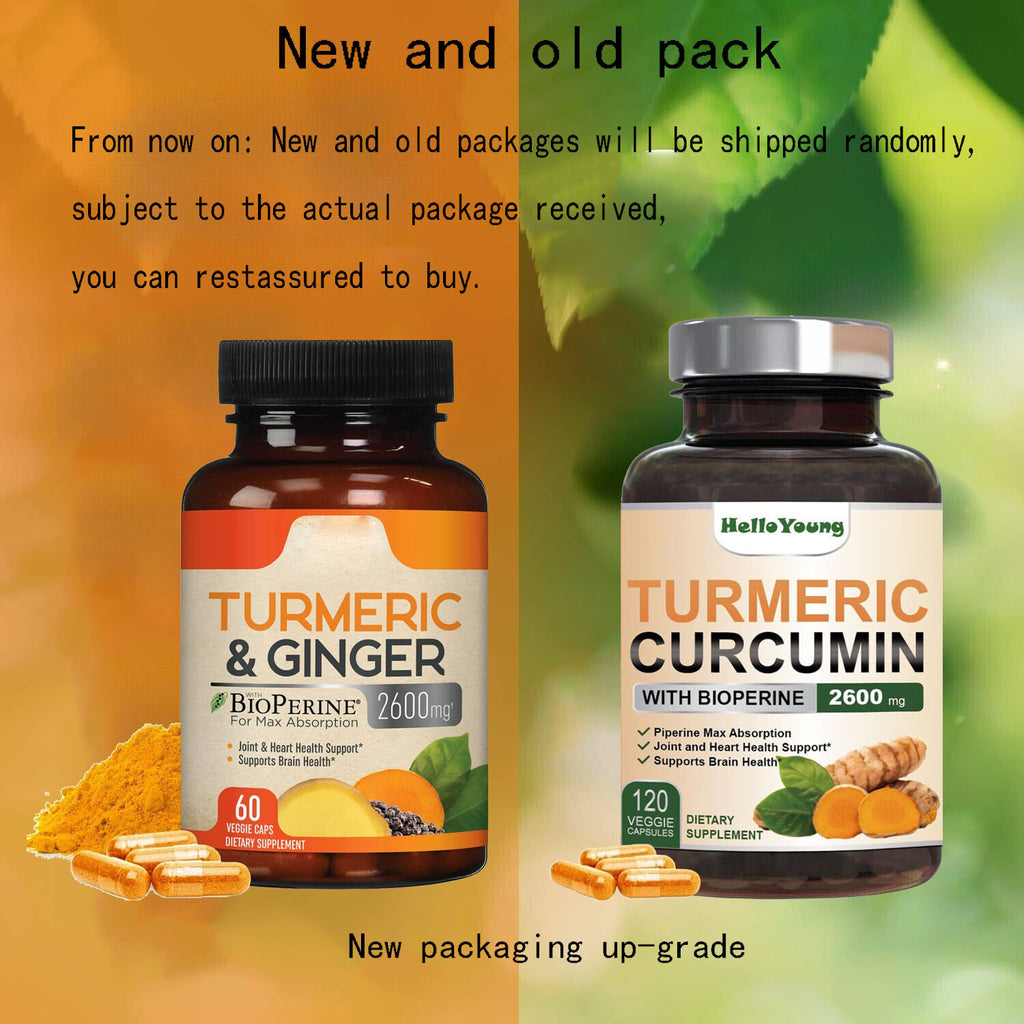 Turmeric Curcumin 2200mg with Ginger & Black Pepper for High Absorption