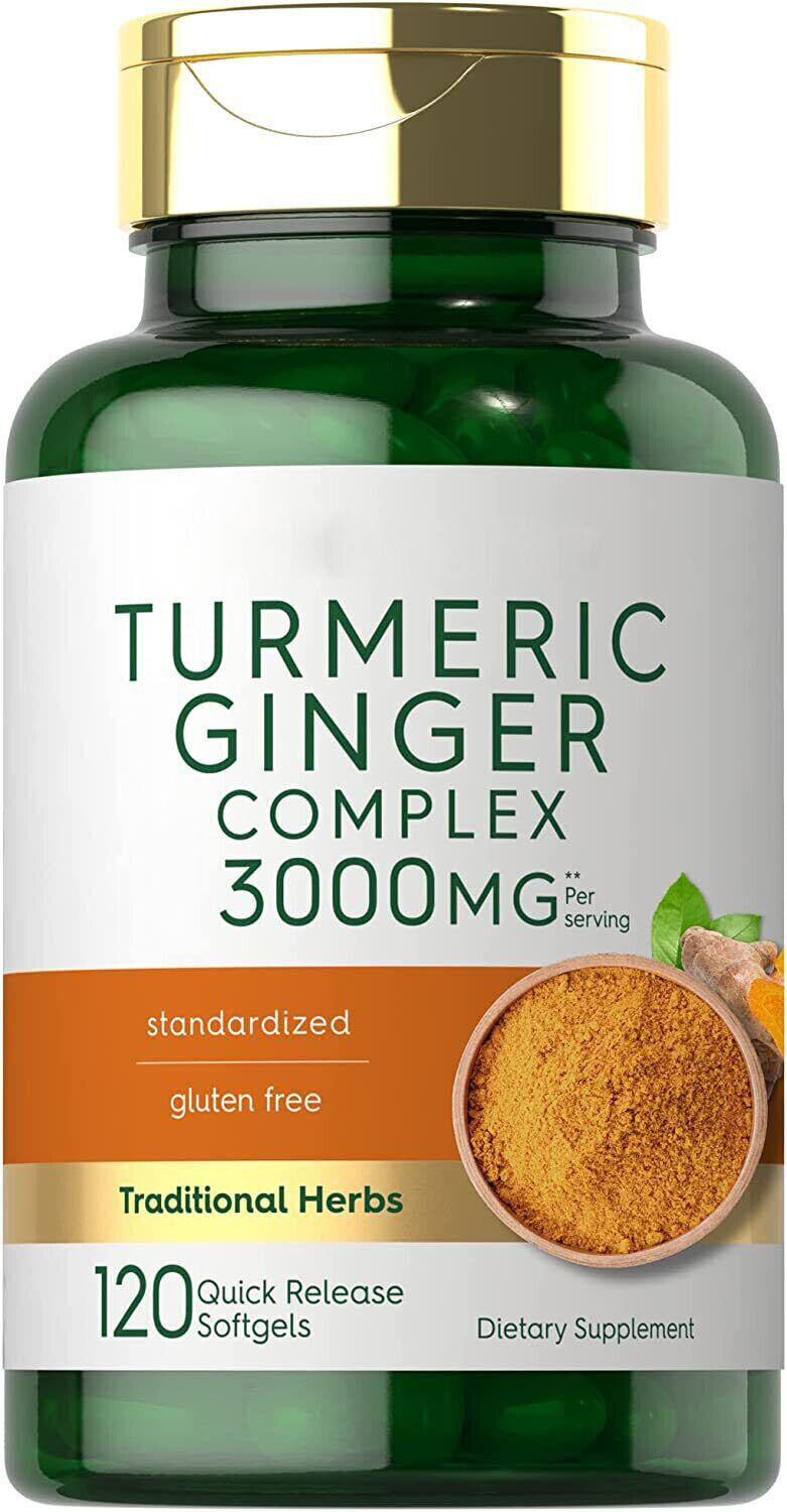 Turmeric Curcumin & Ginger Complex 3000mg | 120 Softgels | by Carlyle