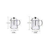 Glass Teapot With Stainless Steel Infuser And Lid For Blooming Loose Leaf  Tea