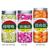 Natural Green-calyx Plum Blossom, Rose & Jasmine Blend High-Quality Health Tea