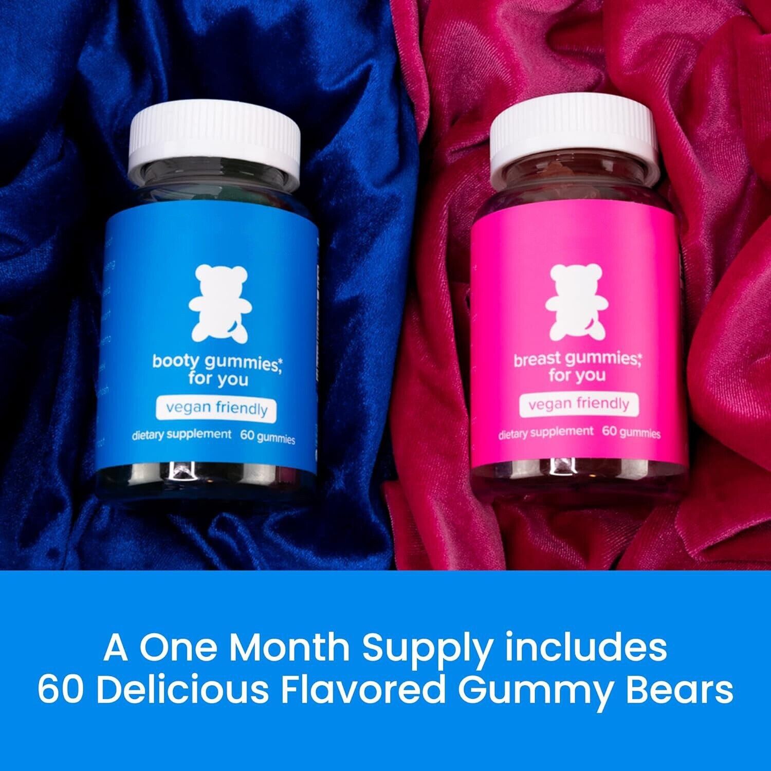 Booty Gummies Hip Big Butt Enhancement Buttock Natural Herbal Gummies~