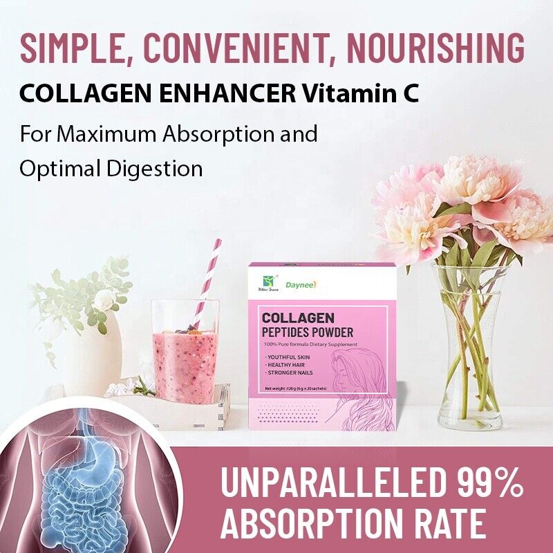 Kollagen Peptide Pulver Drink Whitening Glow Enzyme Proteine Pulver 6g*20bags