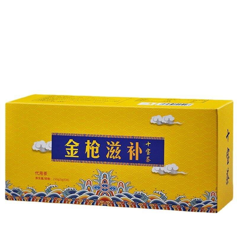150g Golden gun tonic ten treasure tea ginseng five solid tea health bag tea Main image