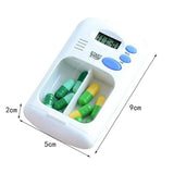 Timer Box Mini Handy Pill Reminder Drug Box 2Grid One-day Timing Medicine Cases