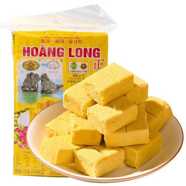 Vietnam Huanglong Green Bean Cake – Matcha Flavor, Retro Snack