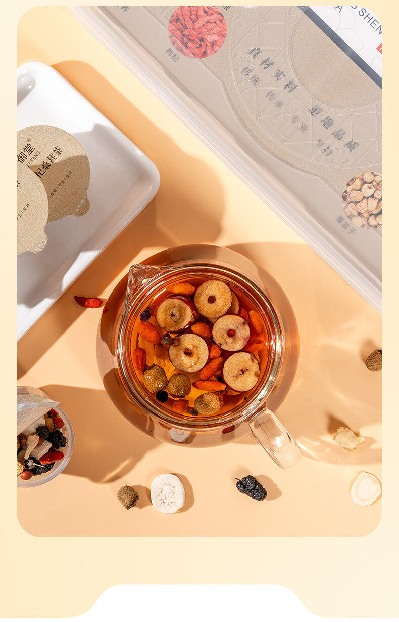 Ginseng Goji Mulberry Tea Small Jar 30 Boxes Herbal Wellness Tea