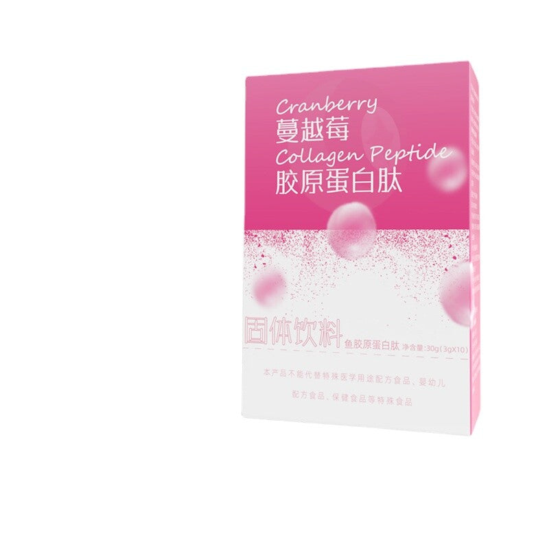 Solid Drink Supplement for Skin Health Cranberry Collagen Peptide Powder Main image