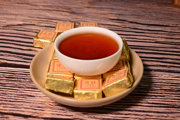 Yunnan Jindian small square brick black tea leaves glutinous fragrance brick tea