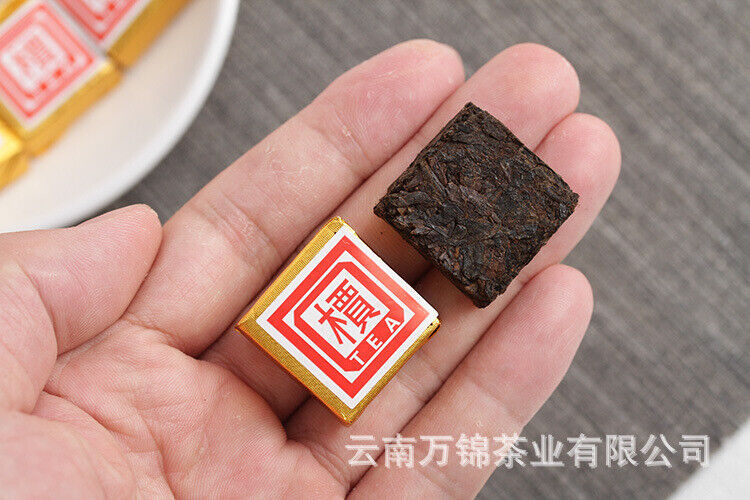 Small Gold Tea Brick 500g Mini Tuo Tea Small Square Brick Aged Pu-erh Ripe Tea