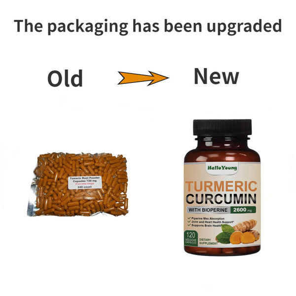 Tumeric (Turmeric) Root Powder Capsules (Curcuma longa) 720 mg 240 count