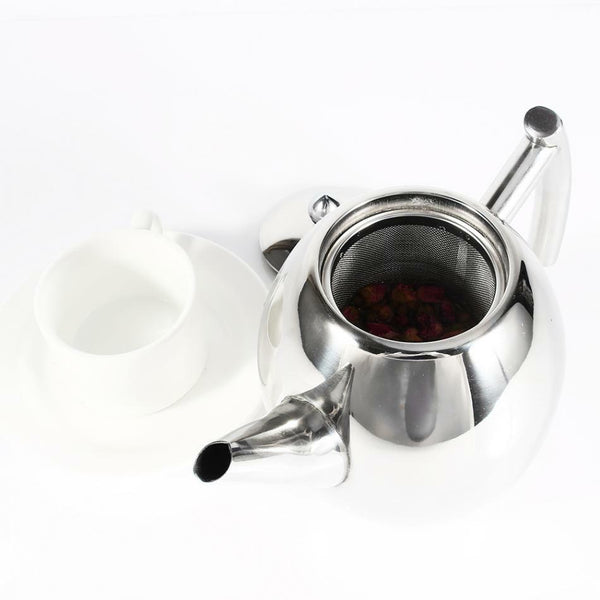 Durable Stainless Steel Teapot Coffee Pot Teaset Kettle Filter Infuser Drinkware