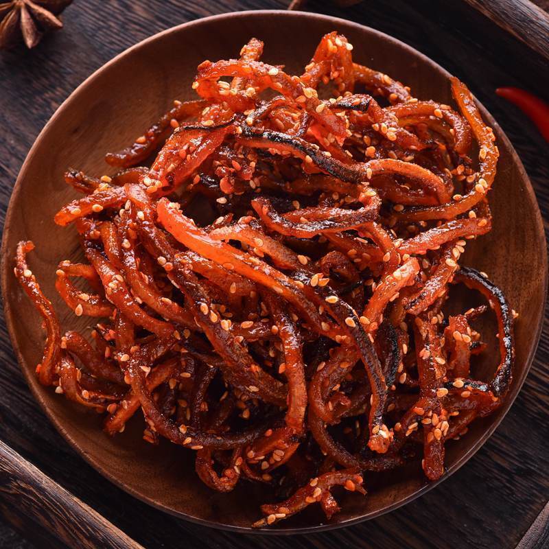Canned Dried Fish Seafood Specialty Snack Spicy Eel Shreds Ready-to-Eat