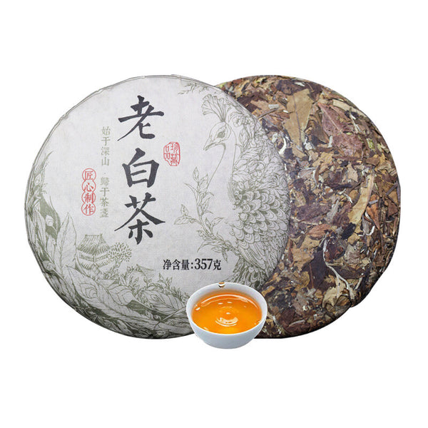 2023 Aged White Tea Cake Fuding Pu-erh Tea 357g Rich Aroma Natural Healthy