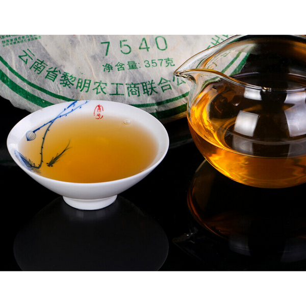 Liming 7540 Pu-erh TeaChaCake Menghai Qi Zi Bing Cha 357g BA JIAO TING