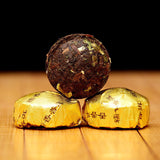 Menghai Aged Ripe Tea Black Tea Yunnan Pu-erh Tea Mini Golden Tuo Cake