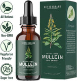 100% Support Lung Cleanse Mullein Leaf Extract Drops All-natural Ingredients