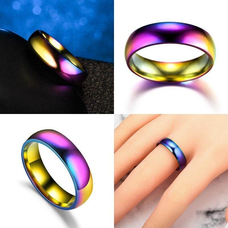 Titanium Ring Magnetic Therapy Men Women Jewelry Top Slimming Ring Rainbow Ring