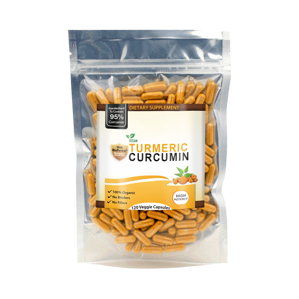 TURMERIC BLACK PEPPER 95% CURCUMIN ANTIOXIDANT 10,000mg EXTRACT 2X 60 CAPSULES