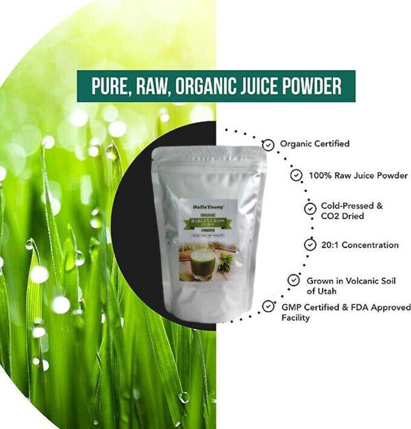 Barley Green Grass Powder Rich in Fiber No Additives Natural