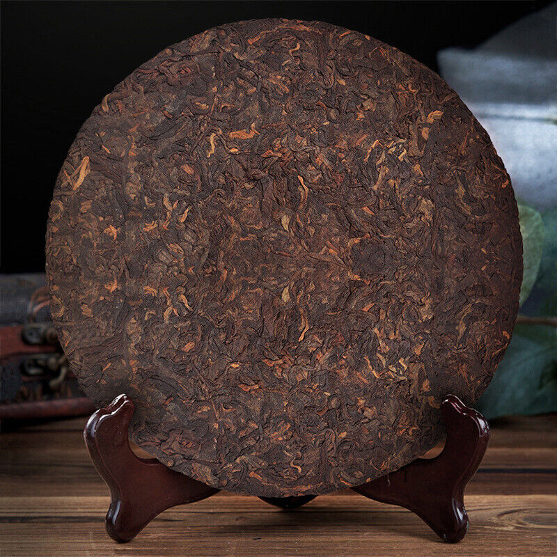 Yunnan Aged Ancient Tree Tea Leaves Lao Ban Zhang Puerh Tea Cake Ripe Puerh 357g Secondary image