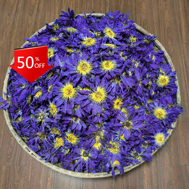 100g Dried Loose Blue Lotus Flower Herbal Tea Nymphaea Caerulea Savigny Main image