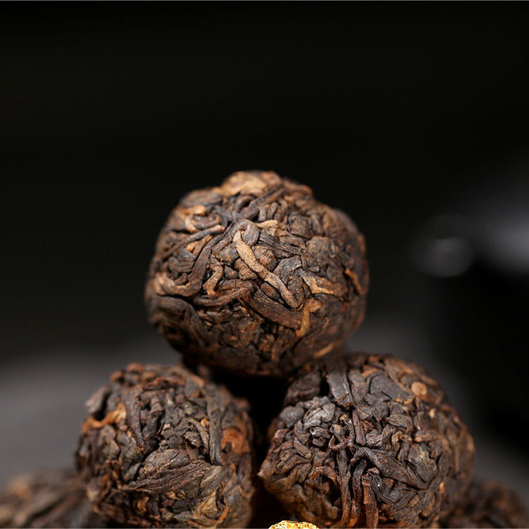 Pu'er Tea Cooked Tea Old-Tree Dragon Ball Mini Tuo Tea Yunnan Menghai Cooked Tea