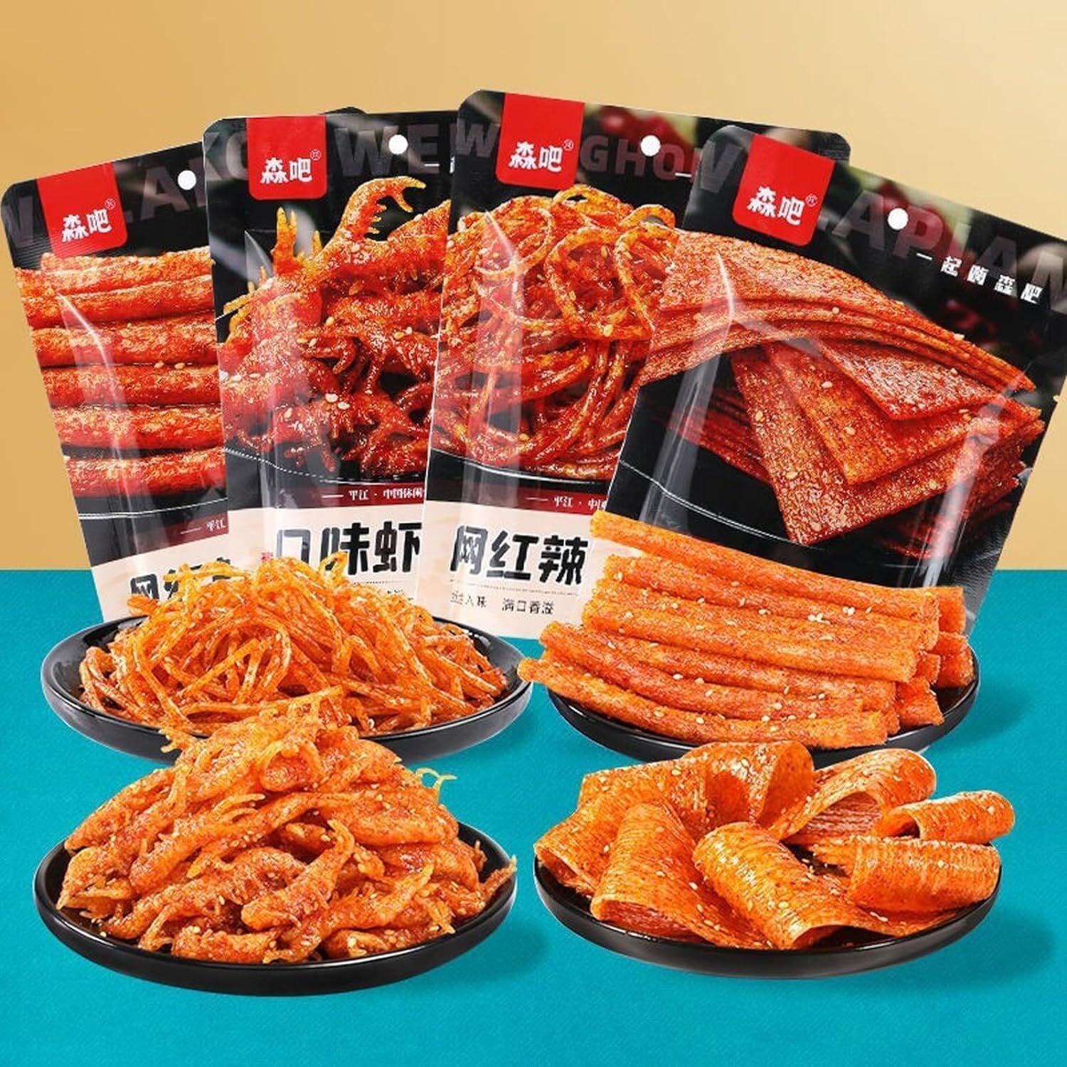 Spicy Strip Small Gluten Latiao Snack Food - Chinese Special Vegan Spicy Flavour