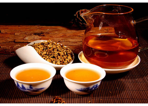 500g Fengqing Yunnan Tea Jin Luo Dianhong Black Tea Honey Fragrance Golden Buds